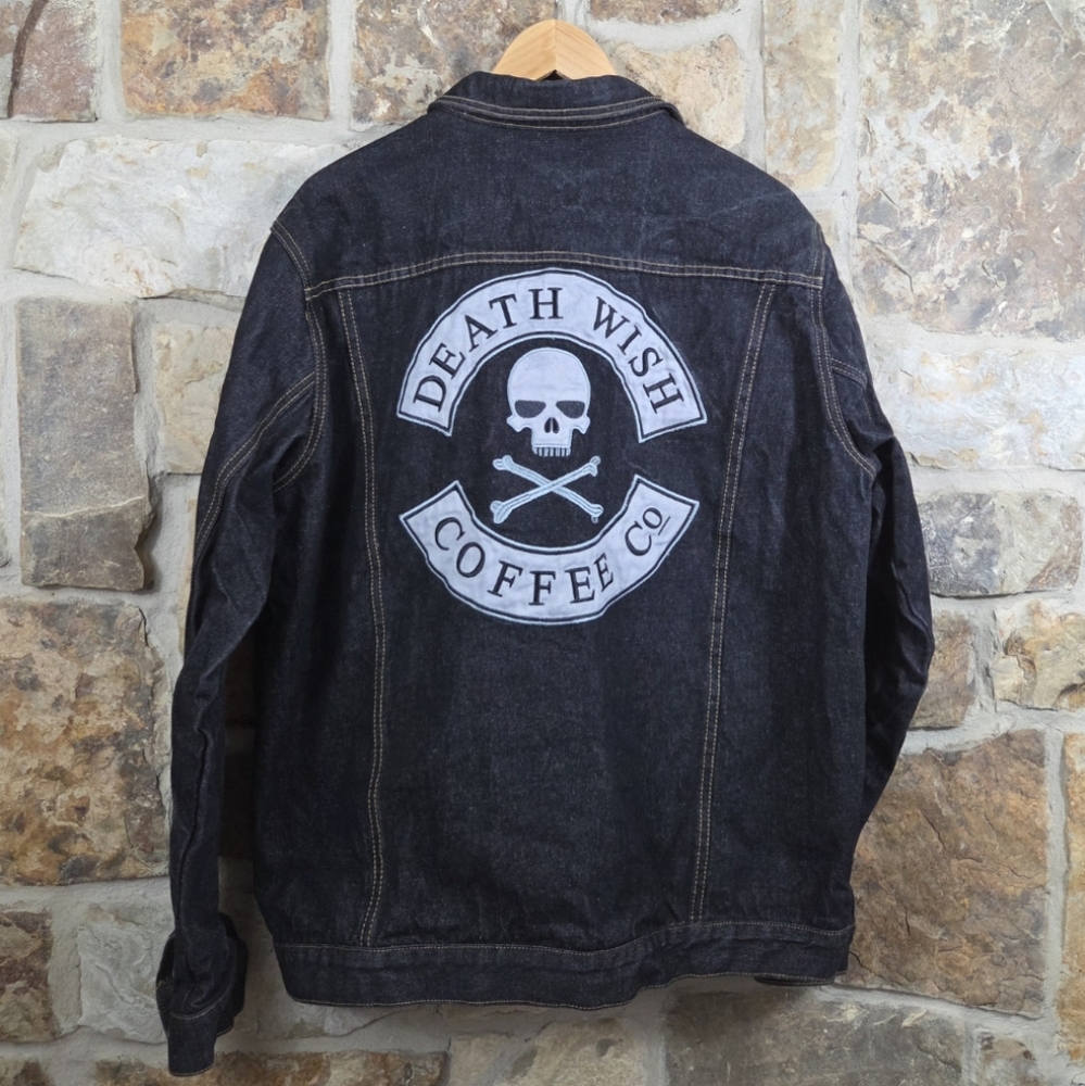 Death Wish Coffee Company Jean Denim Jacket Coat